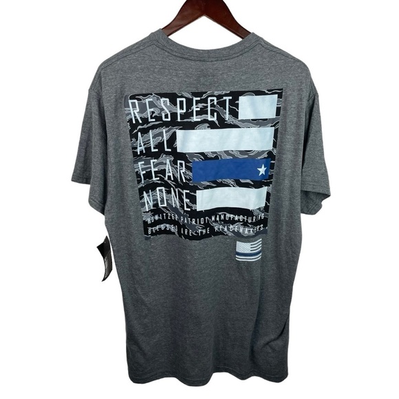 Howitizer MFG | Charcoal Gray Graphic Support Law Enforcement Tee Shirt - Picture 5 of 9